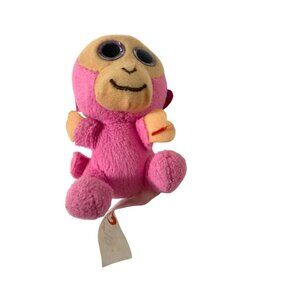 Ty Teenie Beanie Babies 2014 Plush pink Monkey Chimp 3.5 in Tall Stuffed Animal